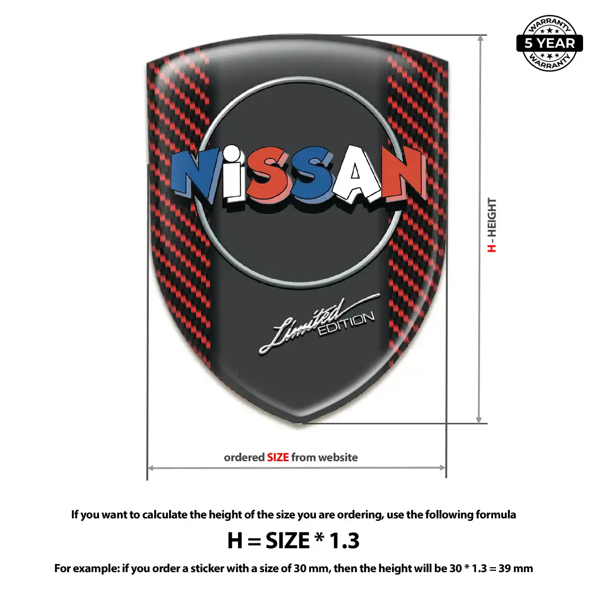Nissan Resin Domed Sticker Noble Edition