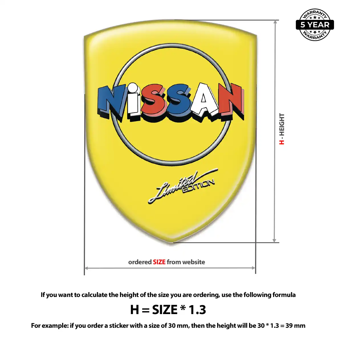 Nissan Resin Domed Sticker Performance Style