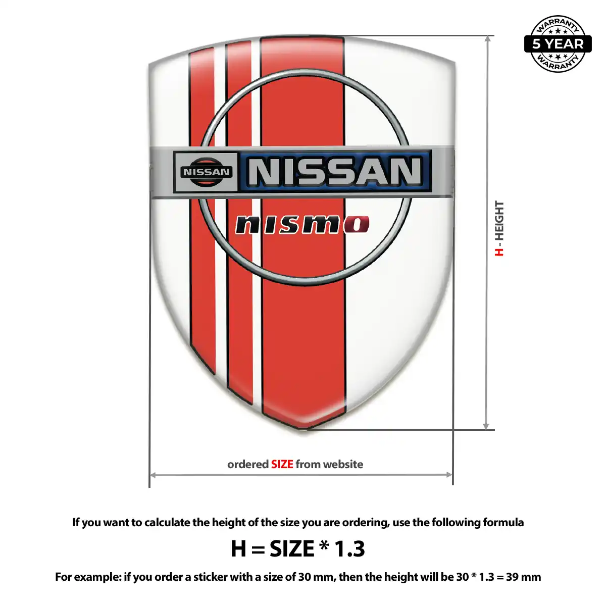 Nissan Resin Domed Sticker Premium Dome