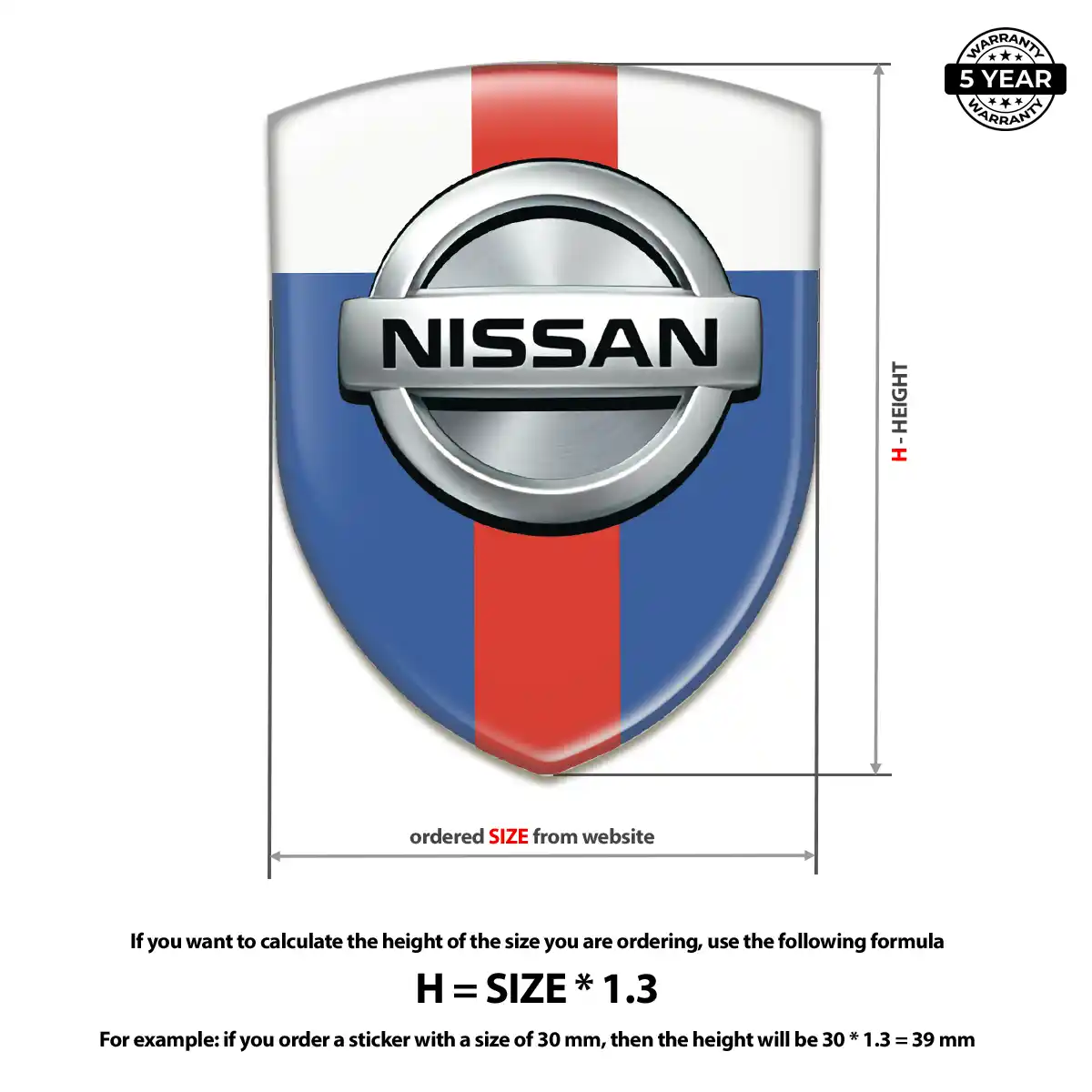 Nissan Resin Emblem Sticker Elite Edition