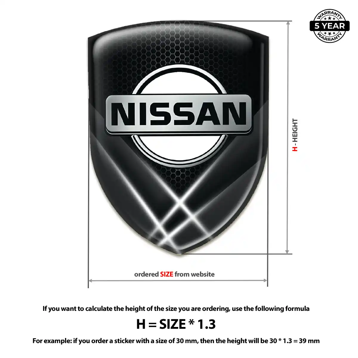 Nissan Resin Emblem Sticker Exclusive Series