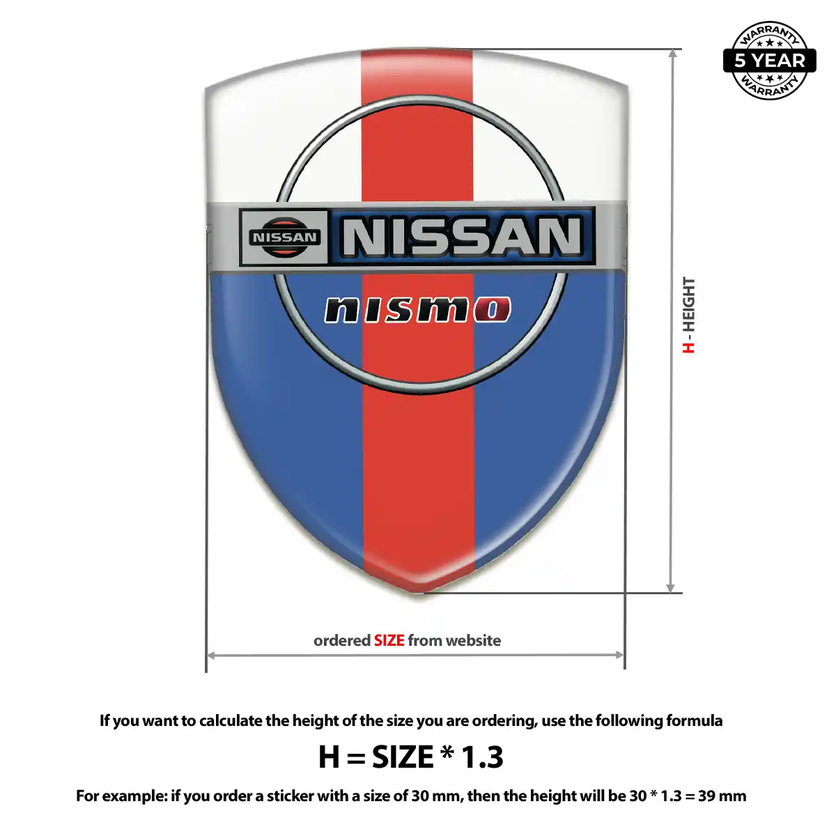 Nissan Resin Emblem Sticker Interior Elegance