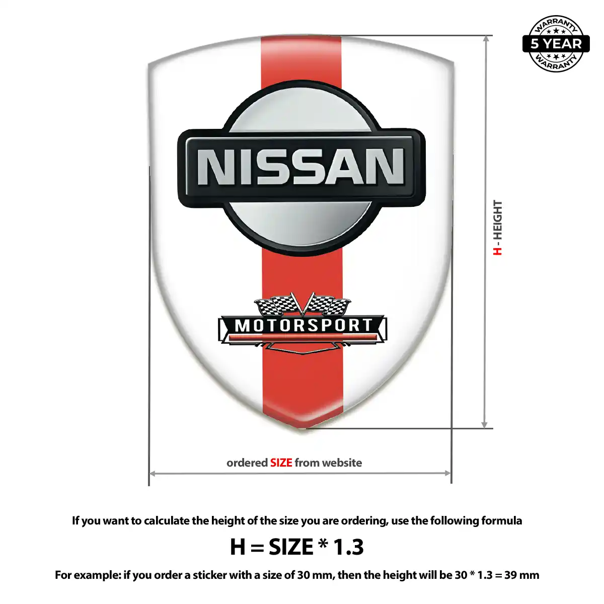 Nissan Resin Emblem Sticker Noble Edition