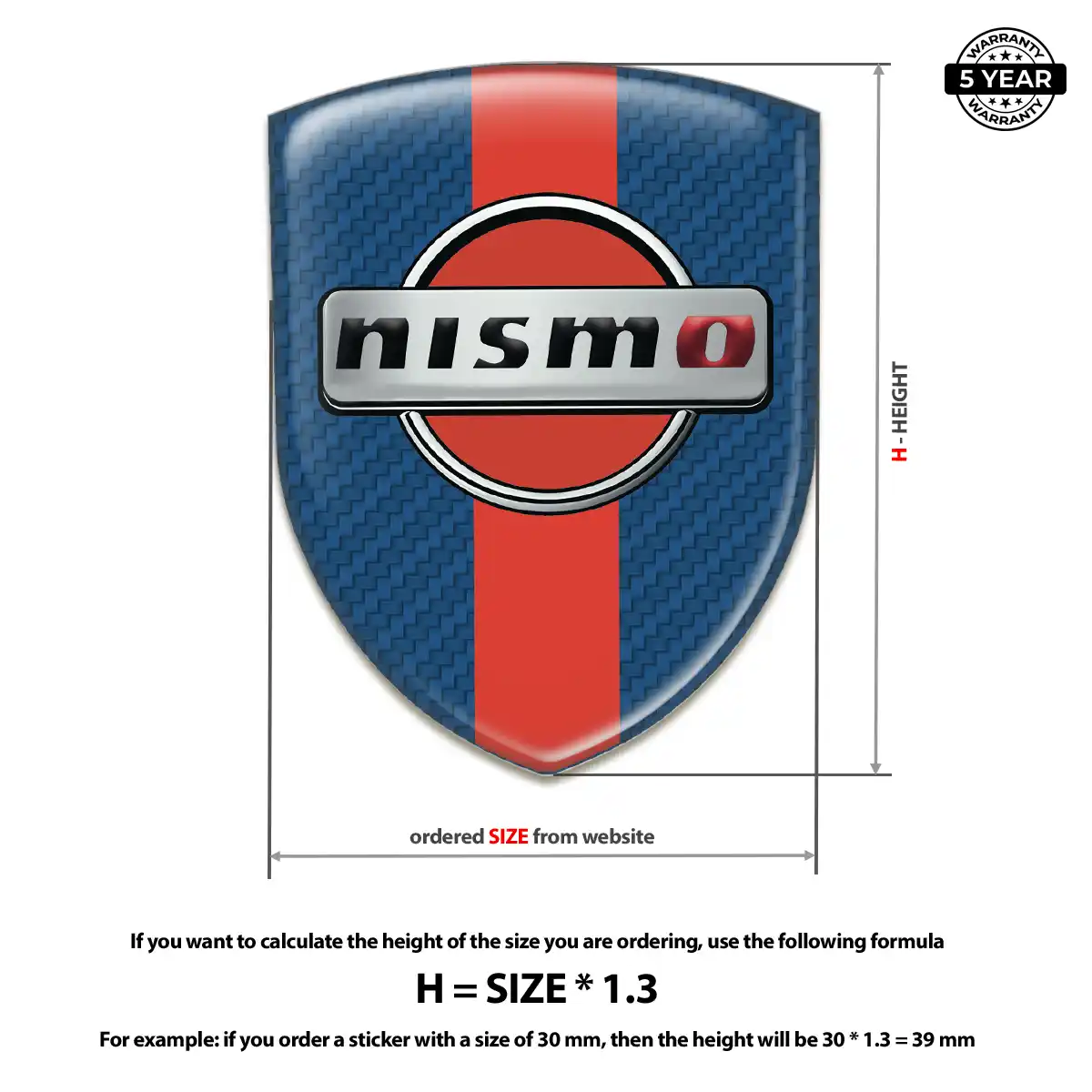 Nissan Resin Emblem Sticker Opulent Line