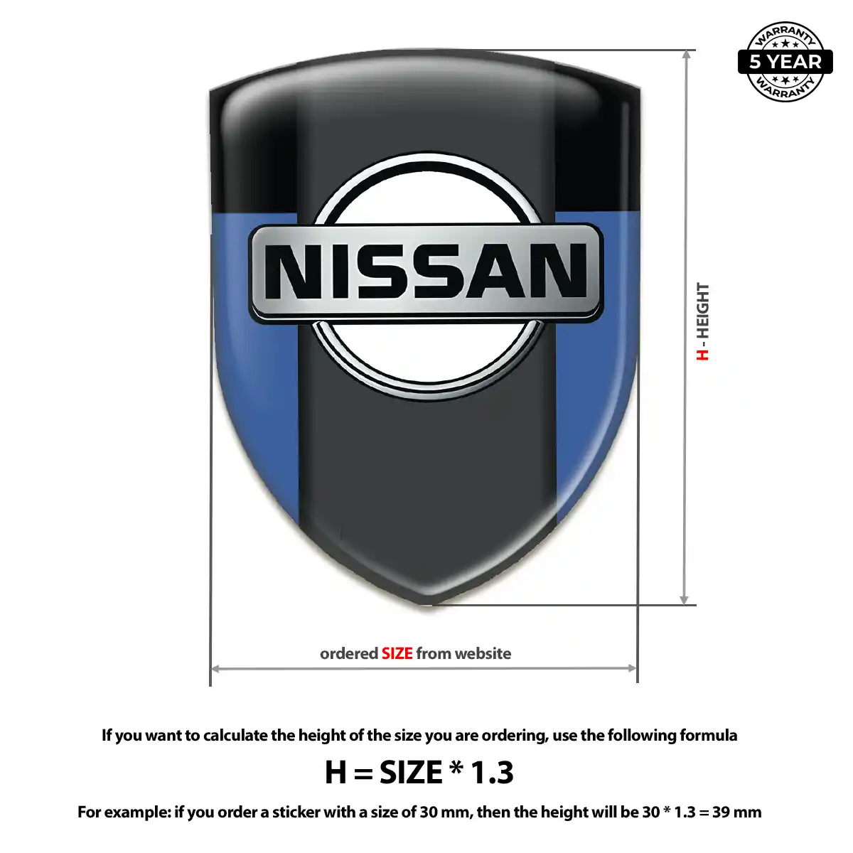Nissan Resin Emblem Sticker Outer Style