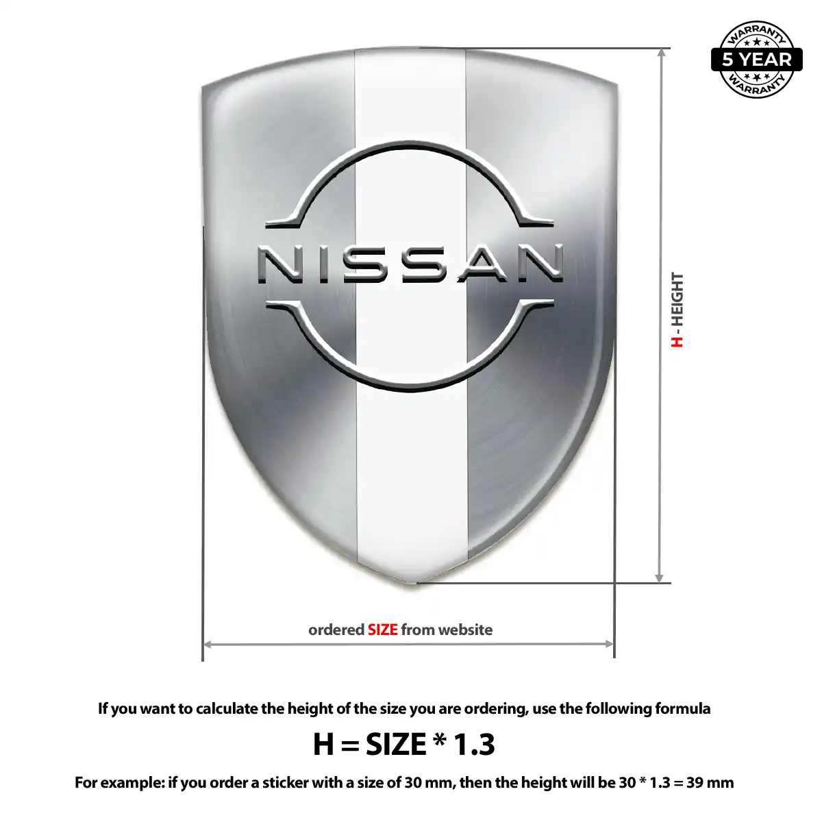 Nissan Resin Emblem Sticker Premium Dome