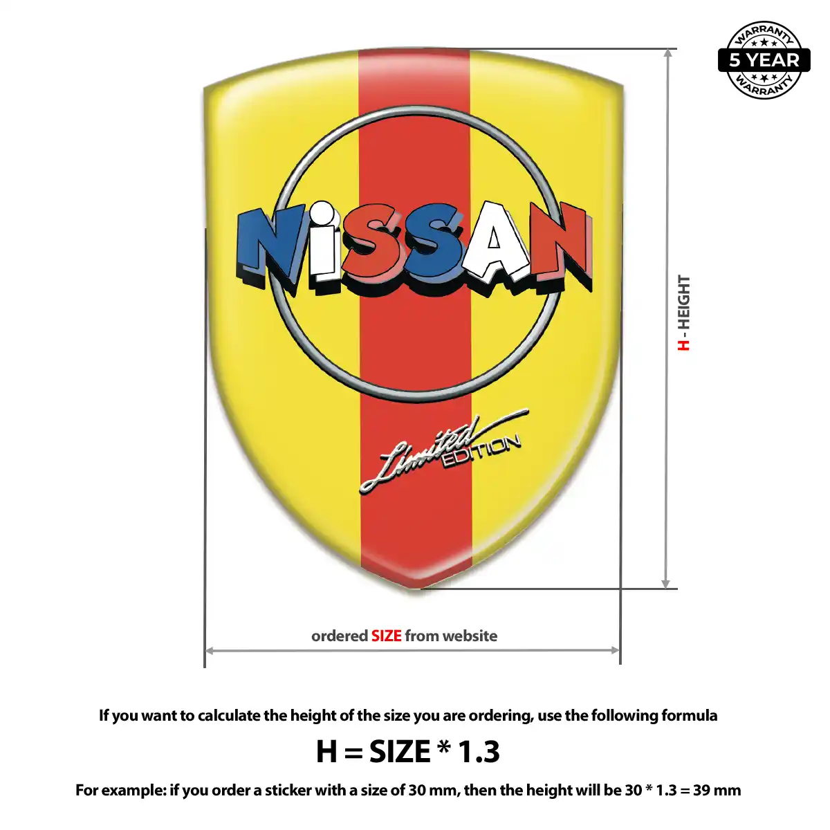 Nissan Resin Emblem Sticker Prestige Line