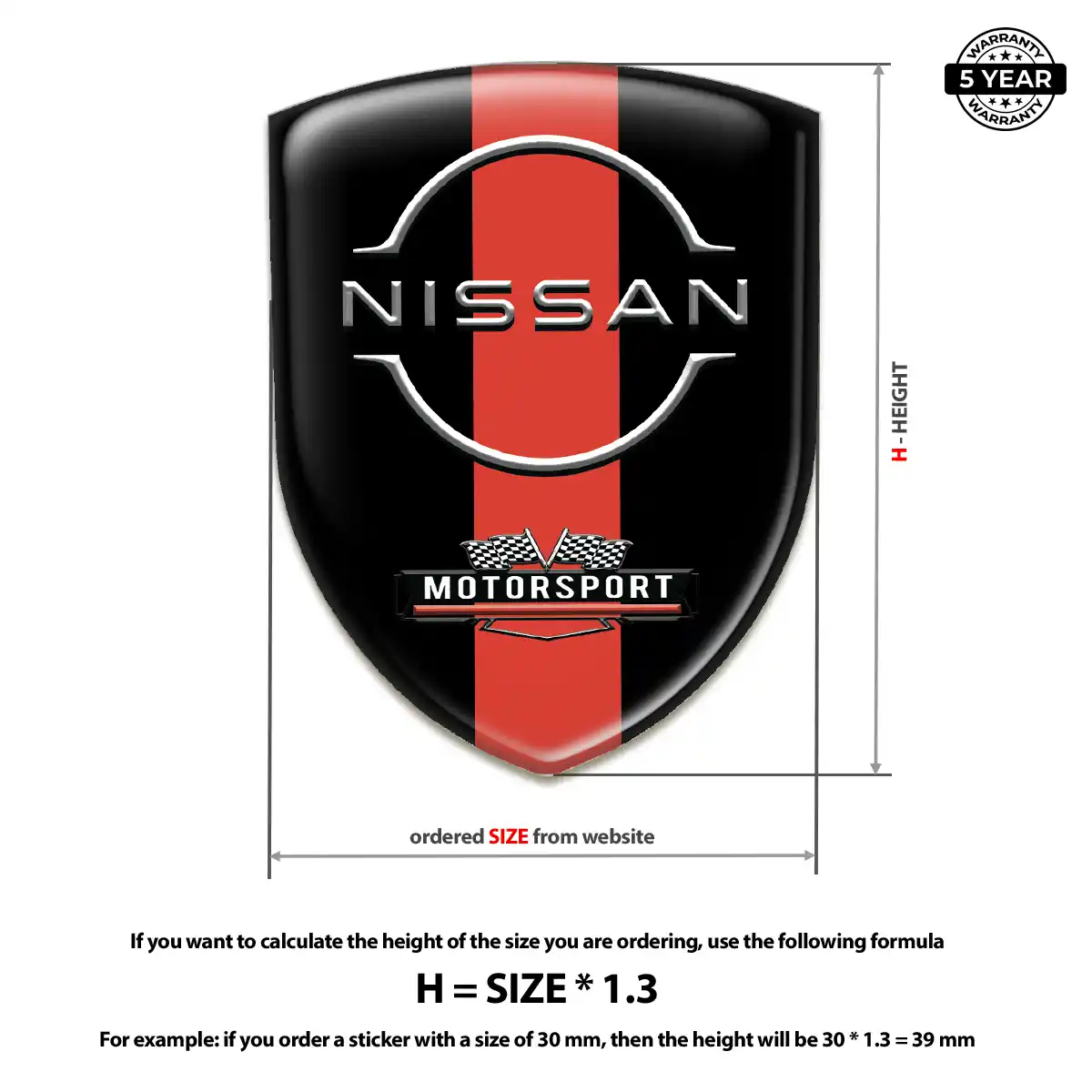 Nissan Resin Emblem Sticker Prime Quality