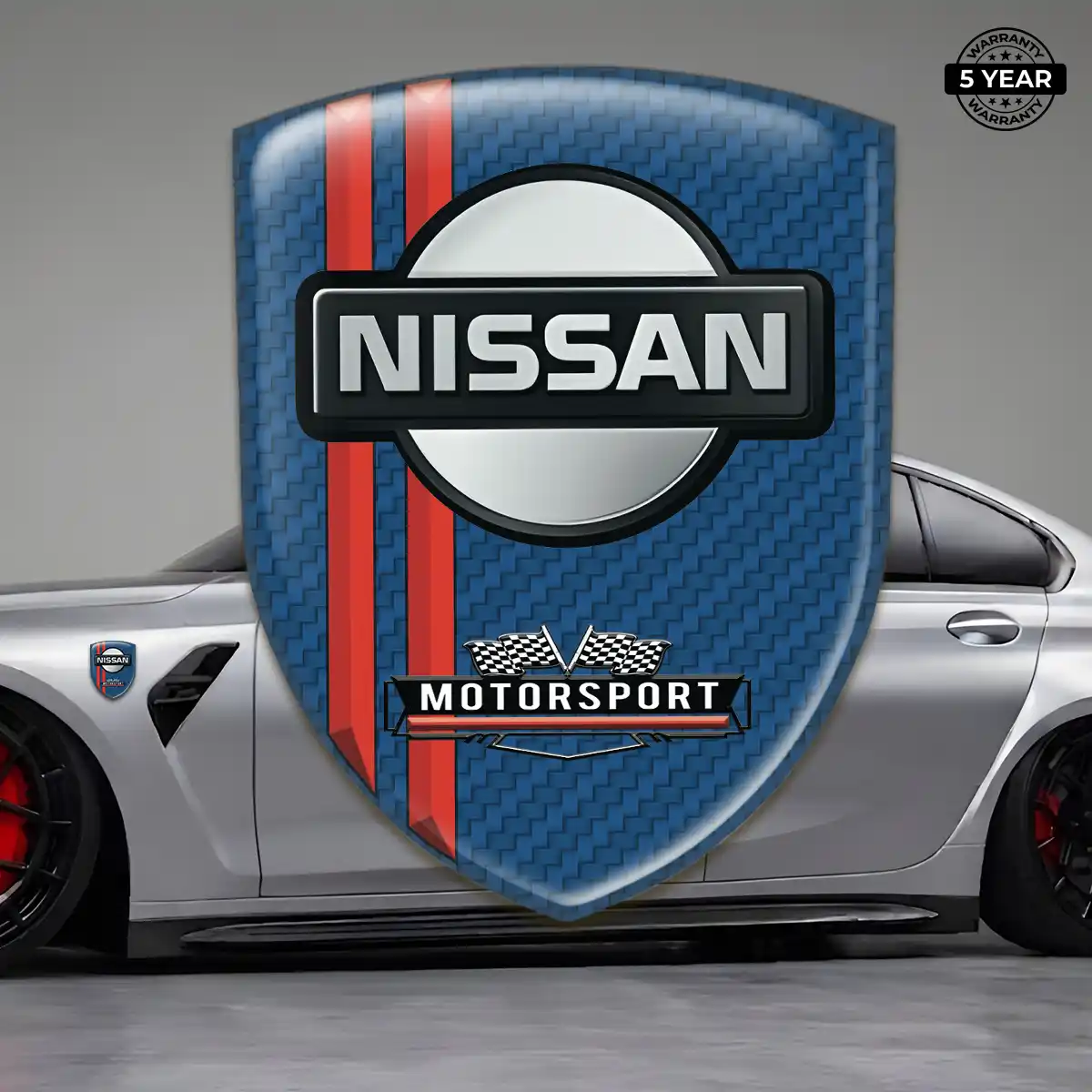 Nissan Resin Emblem Sticker Refined Design