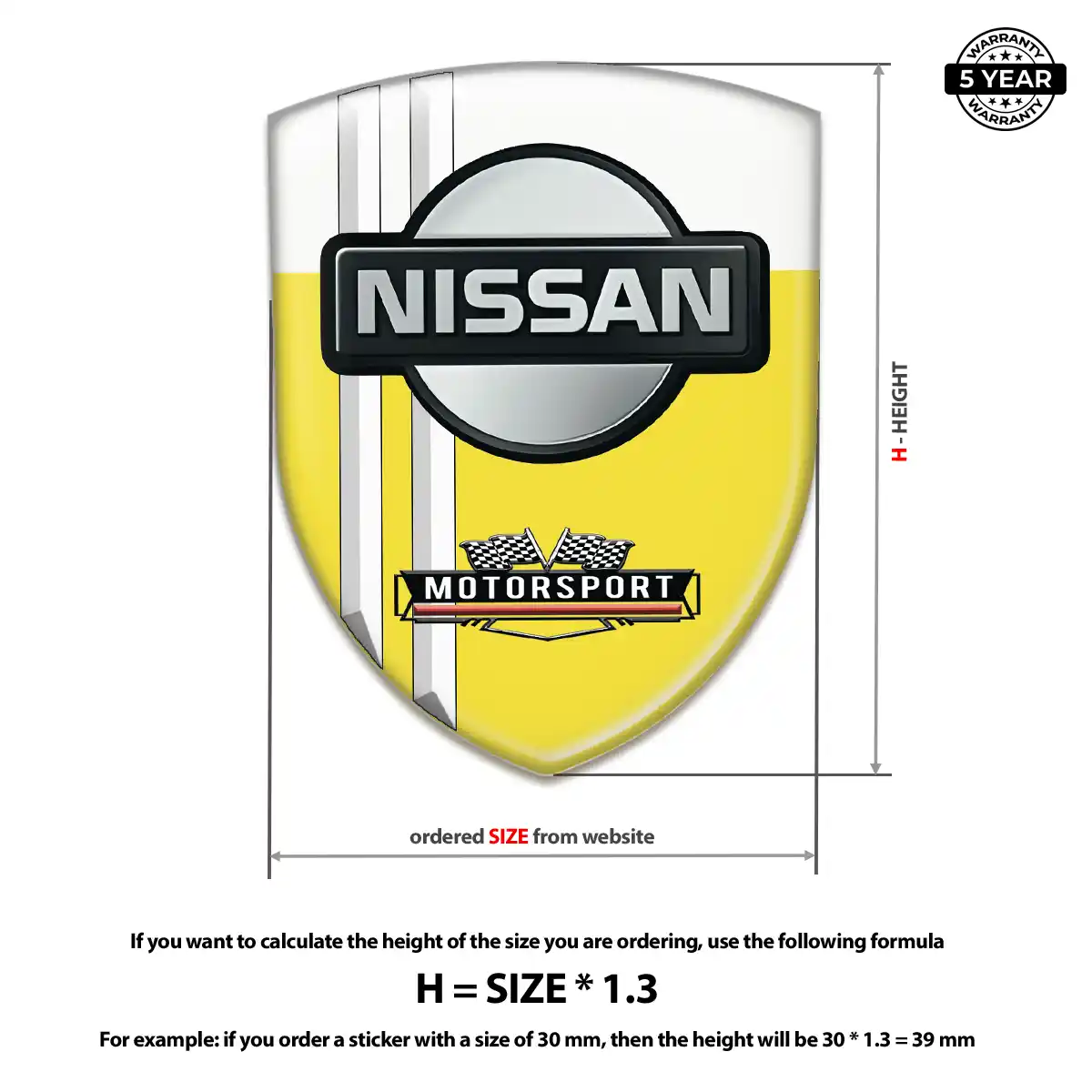Nissan Resin Emblem Sticker Sleek Style
