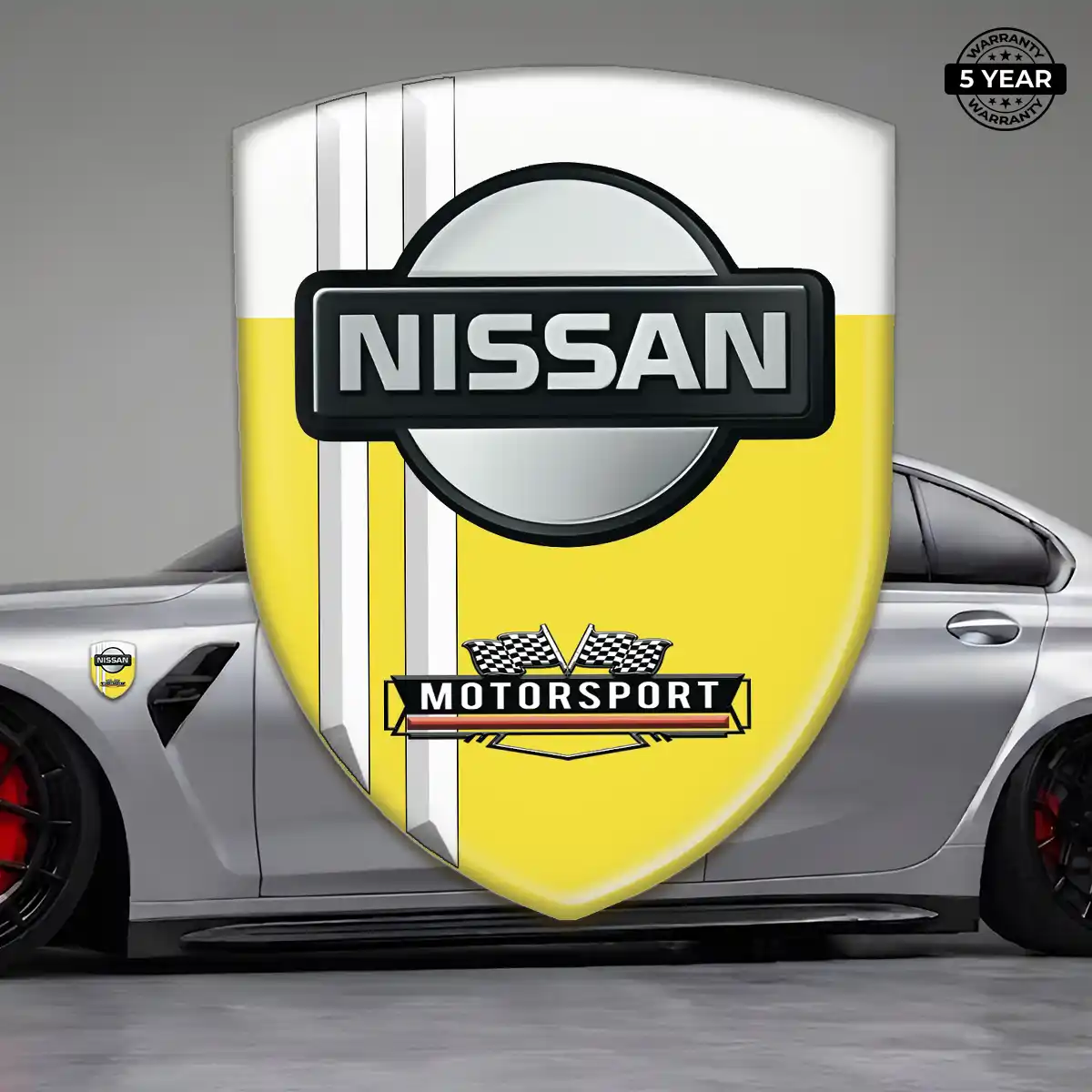 Nissan Resin Emblem Sticker Sleek Style