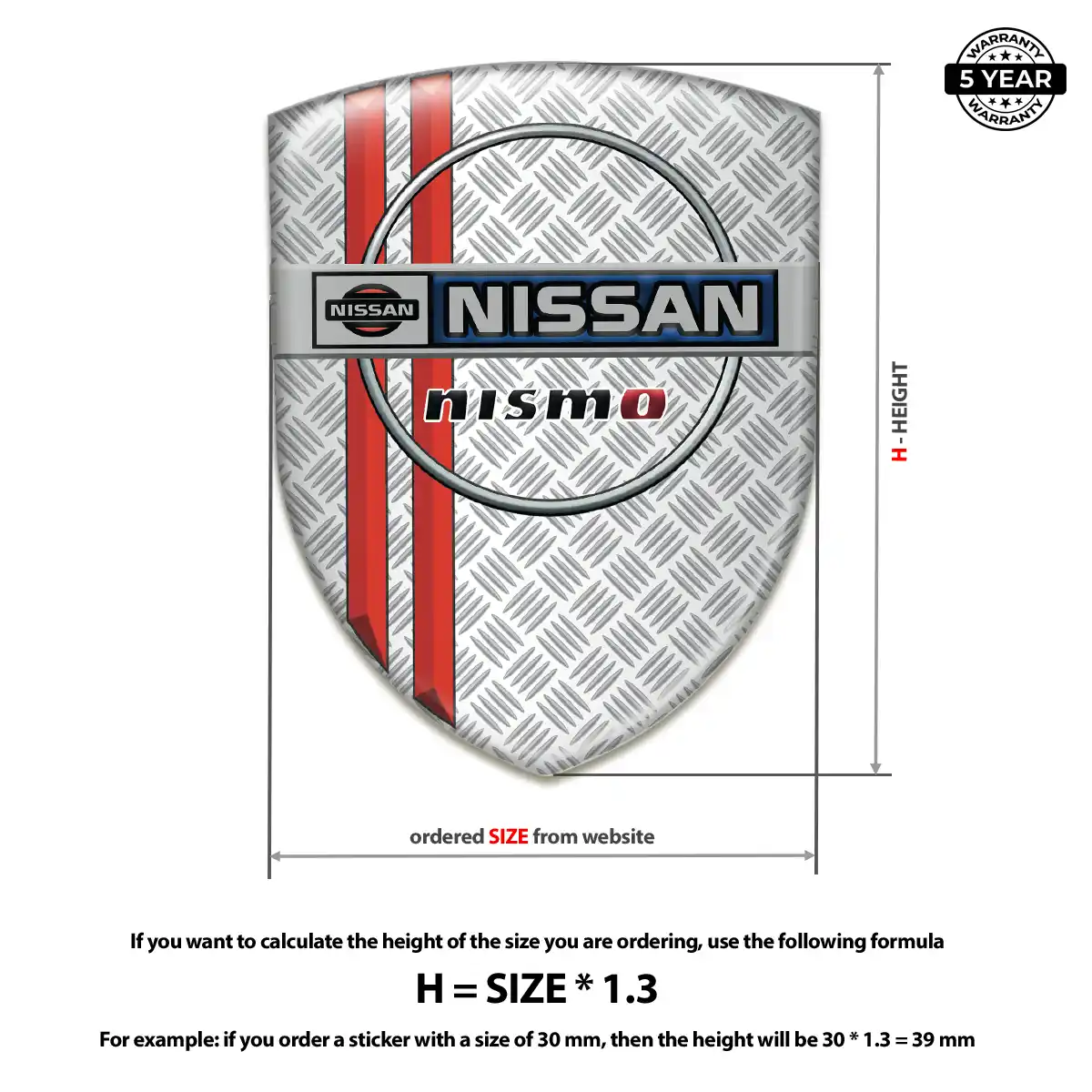 Nissan Resin Emblem Sticker Street Tuning