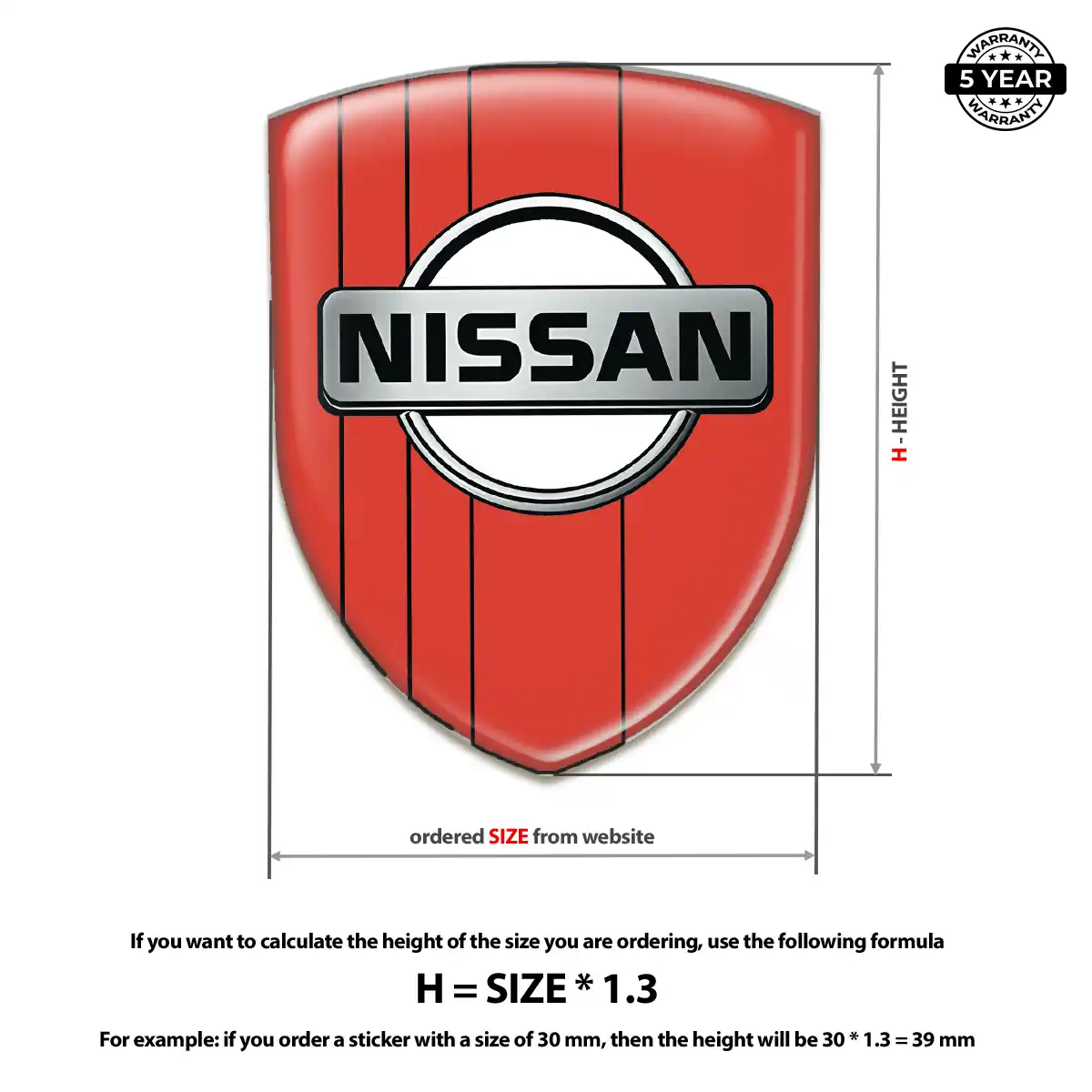 Nissan Self Adhesive Emblem Sticker Cabin Style