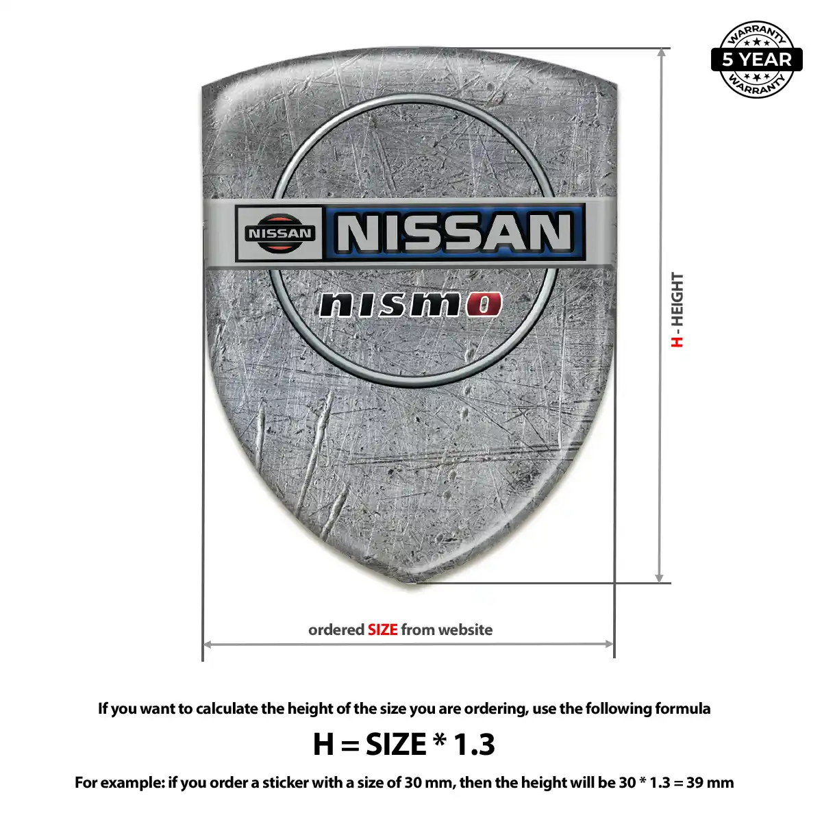 Nissan Self Adhesive Emblem Sticker Deluxe Edition