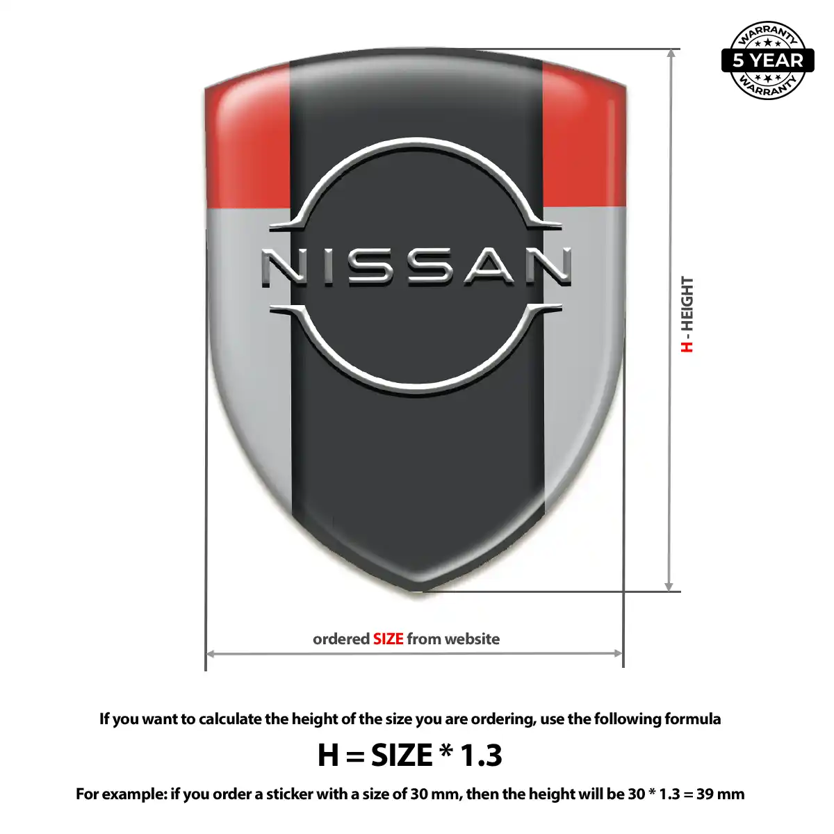 Nissan Self Adhesive Emblem Sticker Elite Edition