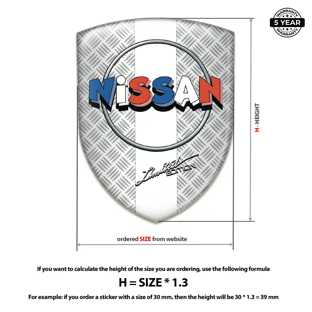 Nissan Self Adhesive Emblem Sticker Interior Elegance