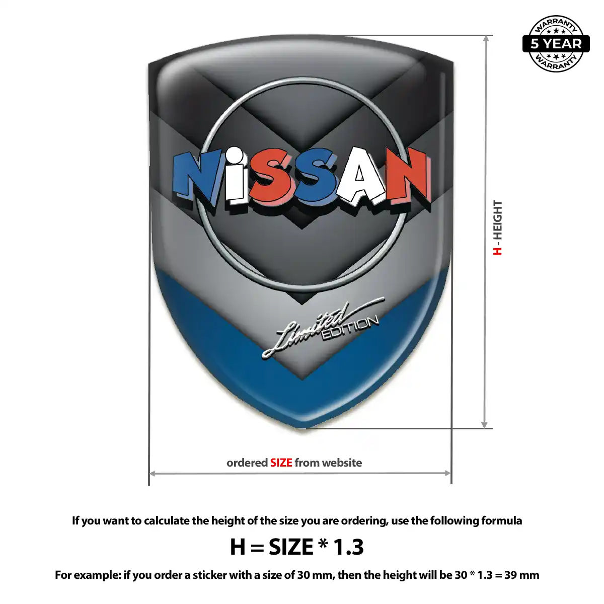 Nissan Self Adhesive Emblem Sticker Interior Luxe