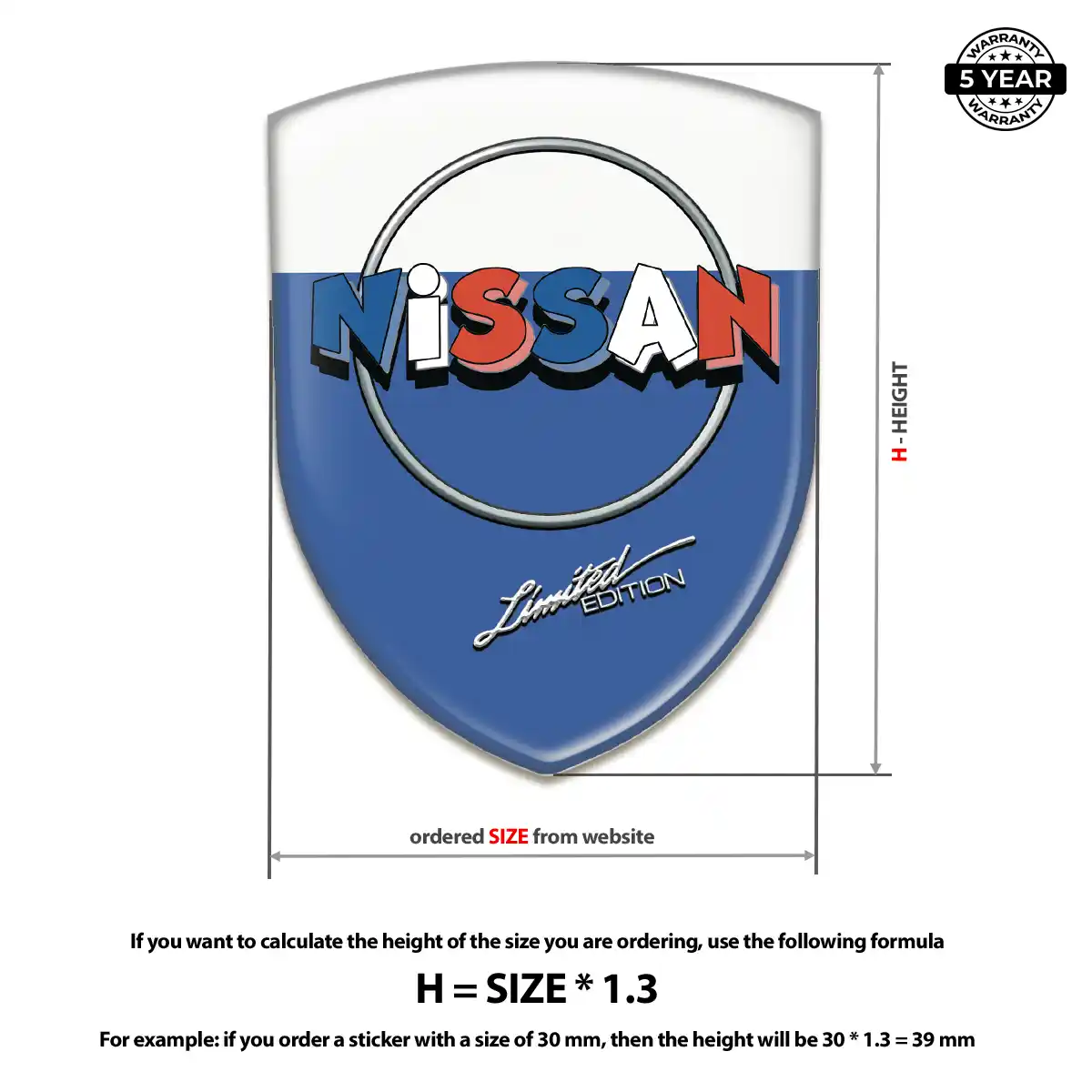 Nissan Self Adhesive Emblem Sticker Noble Edition
