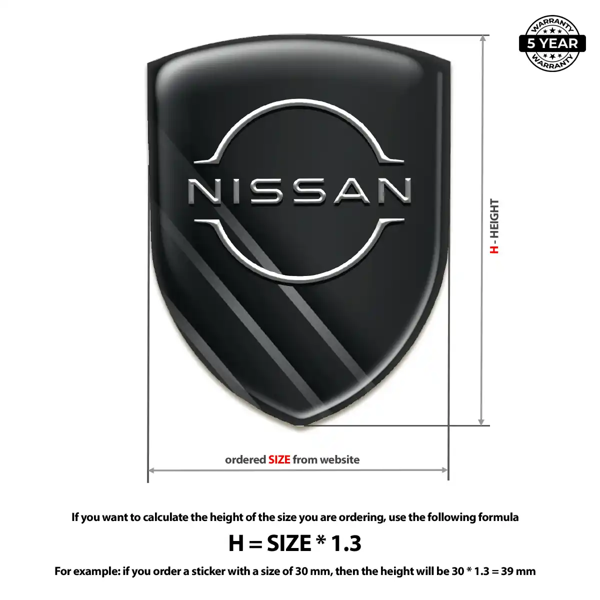Nissan Self Adhesive Emblem Sticker Outer Style