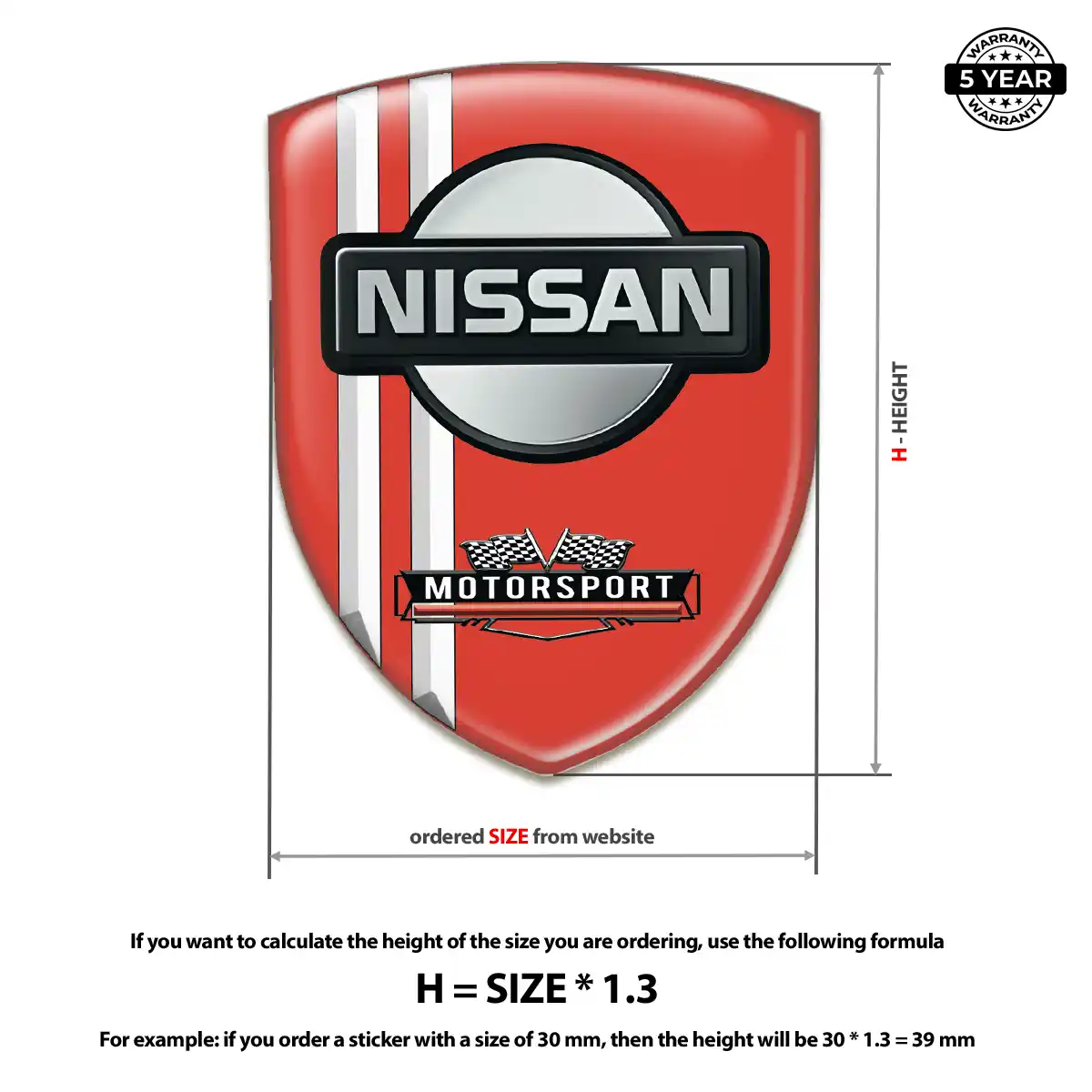 Nissan Self Adhesive Emblem Sticker Prime Quality