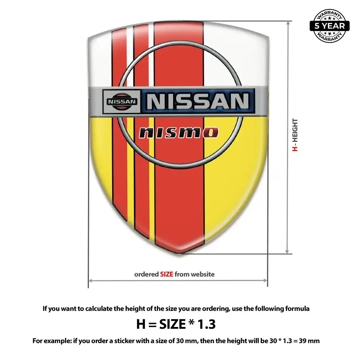 Nissan Self Adhesive Emblem Sticker Refined Design