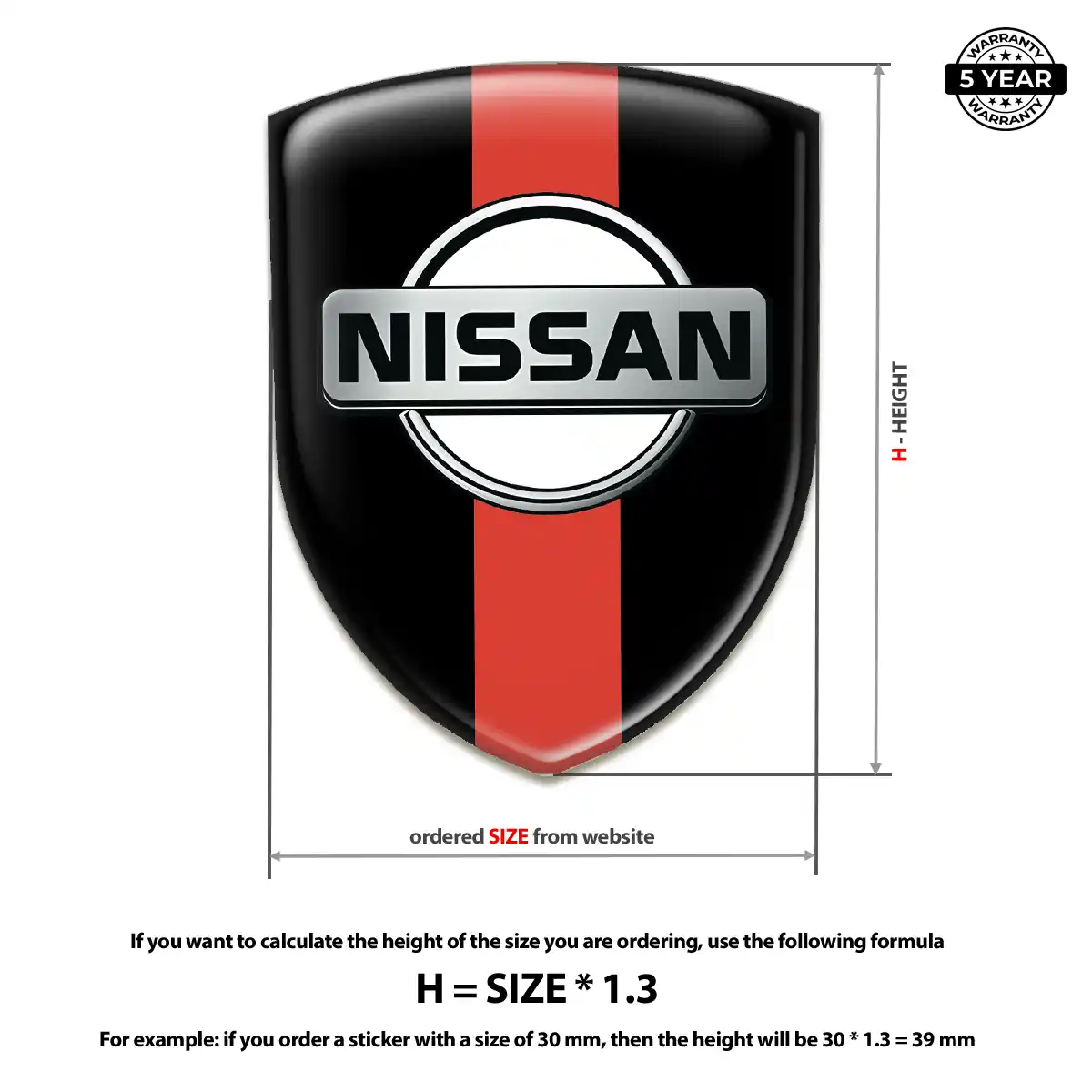 Nissan Silicone Sticker Premium Dome