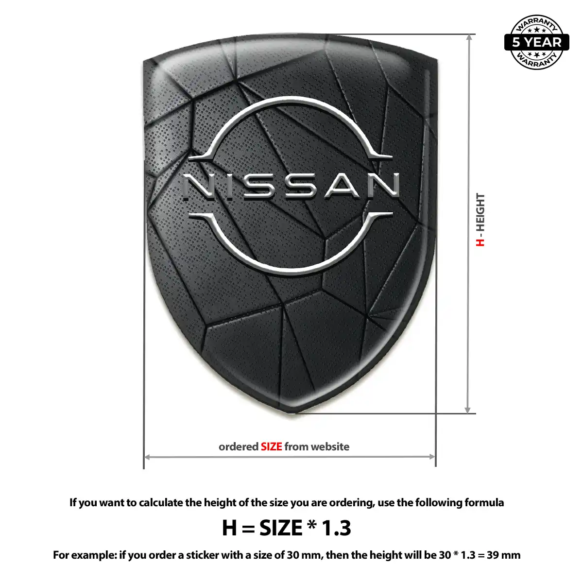 Nissan Silicone Sticker Resin Luxe