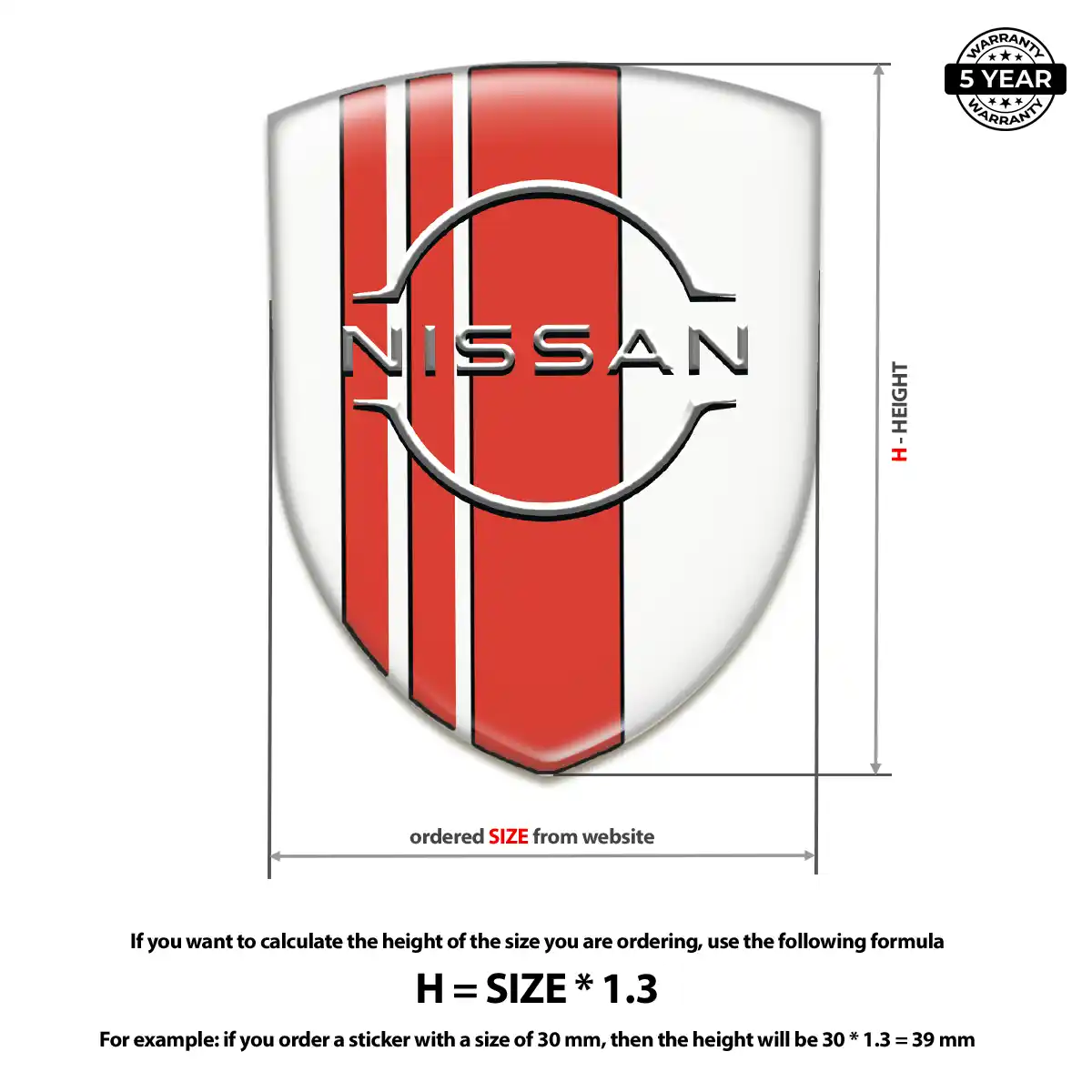 Nissan Sticker Resin Luxe