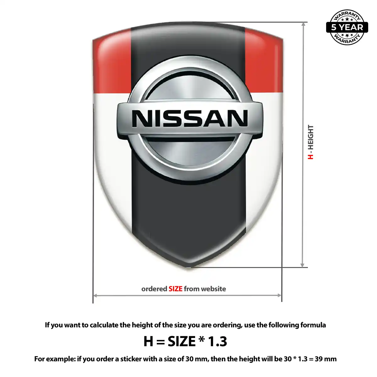 Nissan Vehicle Logo Sticker Resin Elite