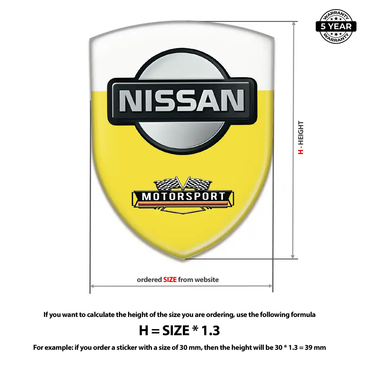 Nissan Vehicle Logo Sticker Resin Luxe