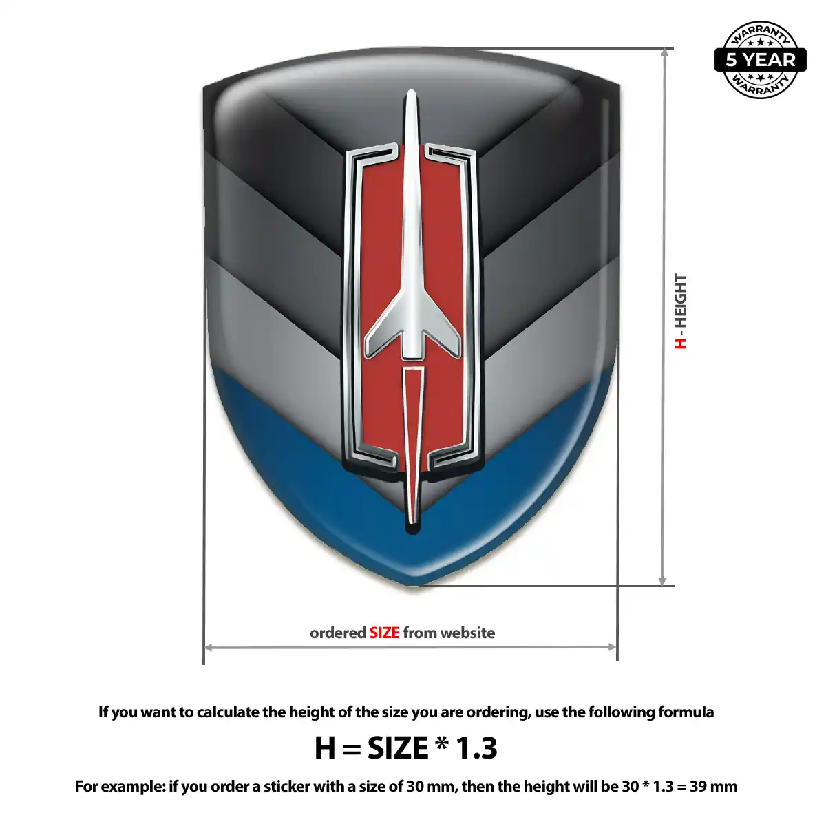 Oldsmobile 3D Badge Sticker Elite Edition