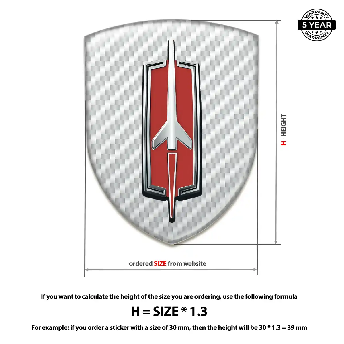 Oldsmobile 3D Badge Sticker Interior Elegance