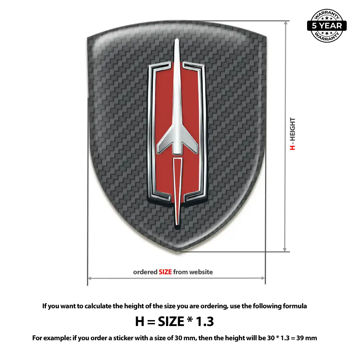 Oldsmobile 3D Badge Sticker Noble Edition