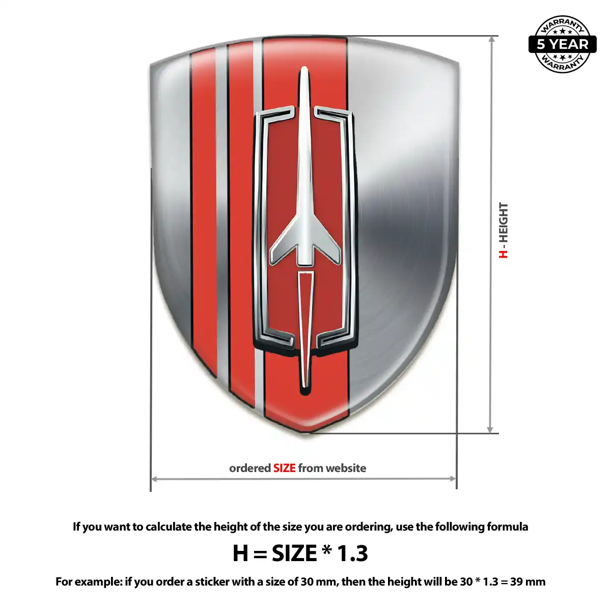 Oldsmobile 3D Domed Sticker Noble Edition