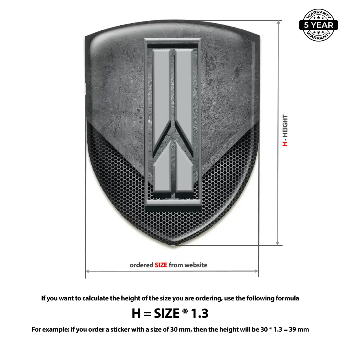 Oldsmobile 3D Domed Sticker Outer Style