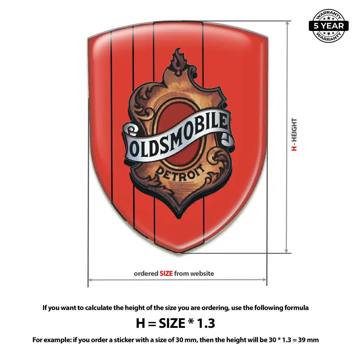 Oldsmobile 3D Domed Sticker Prestige Line
