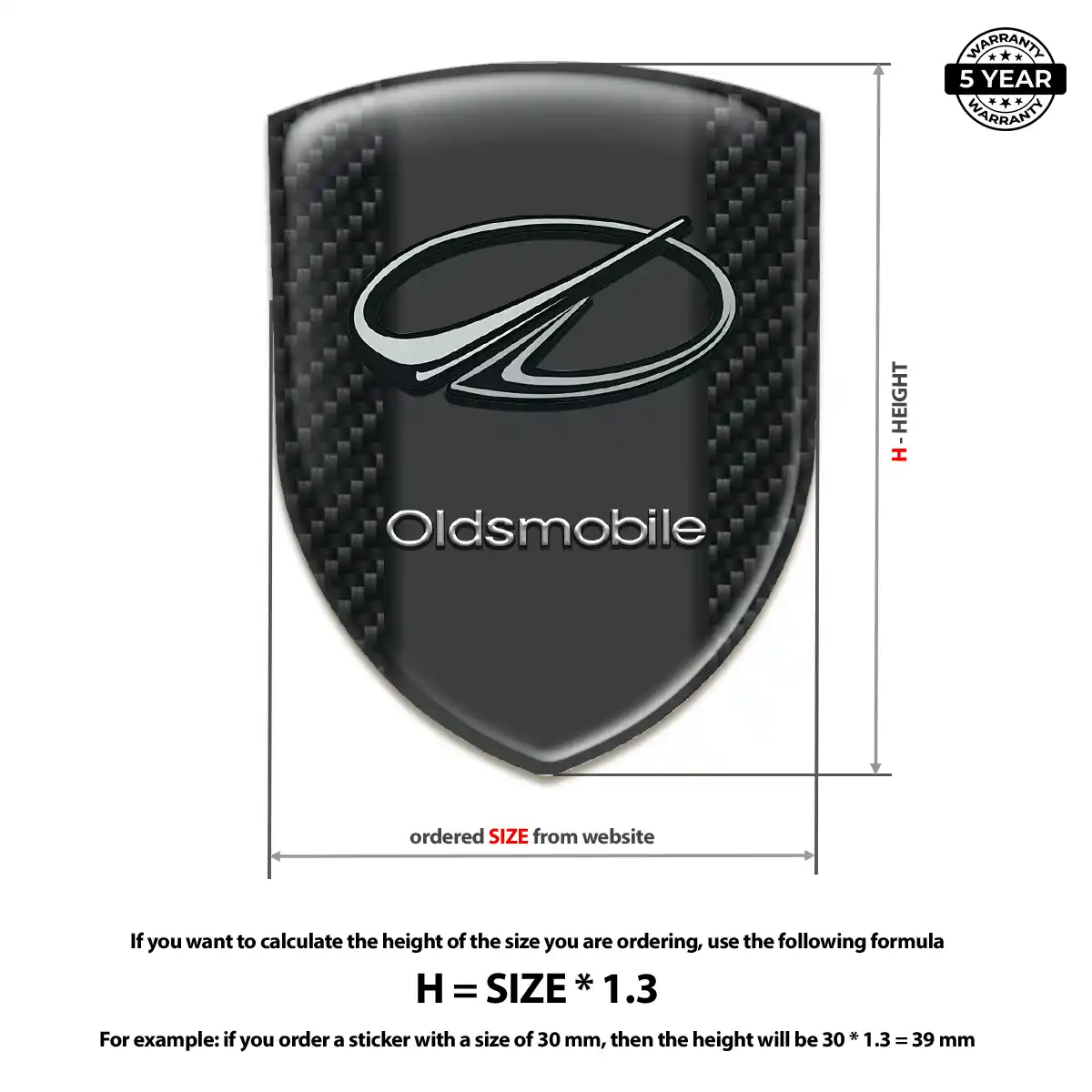 Oldsmobile 3D Emblem Sticker Elite Edition