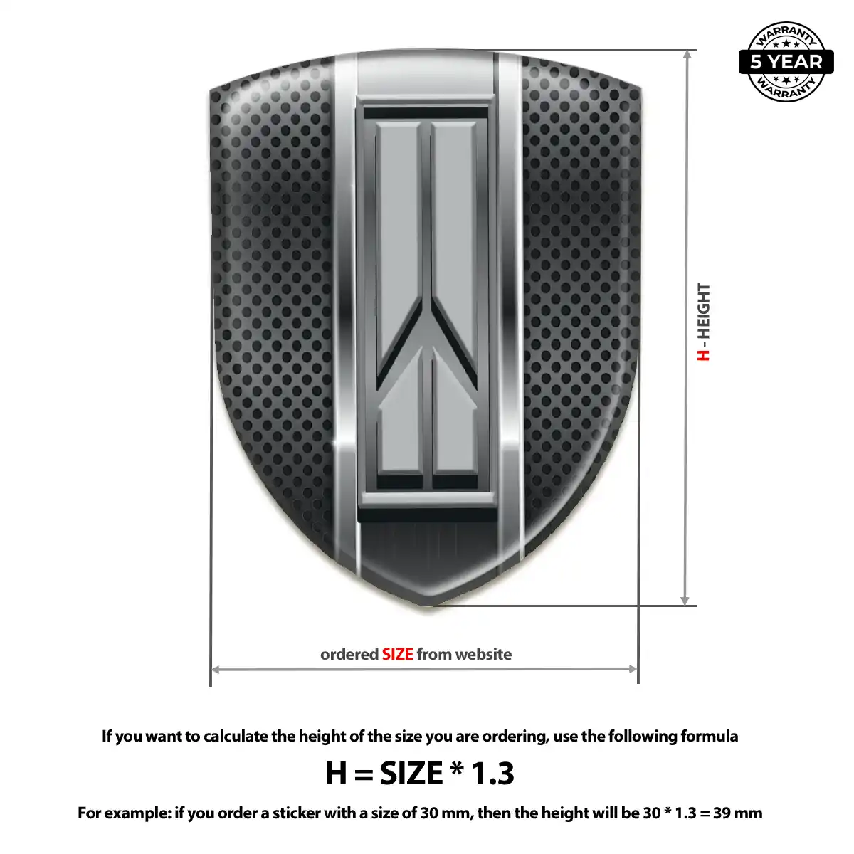 Oldsmobile 3D Emblem Sticker Interior Elegance