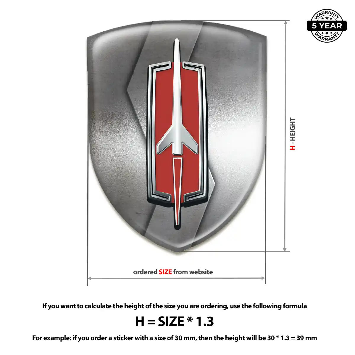 Oldsmobile 3D Emblem Sticker Noble Edition