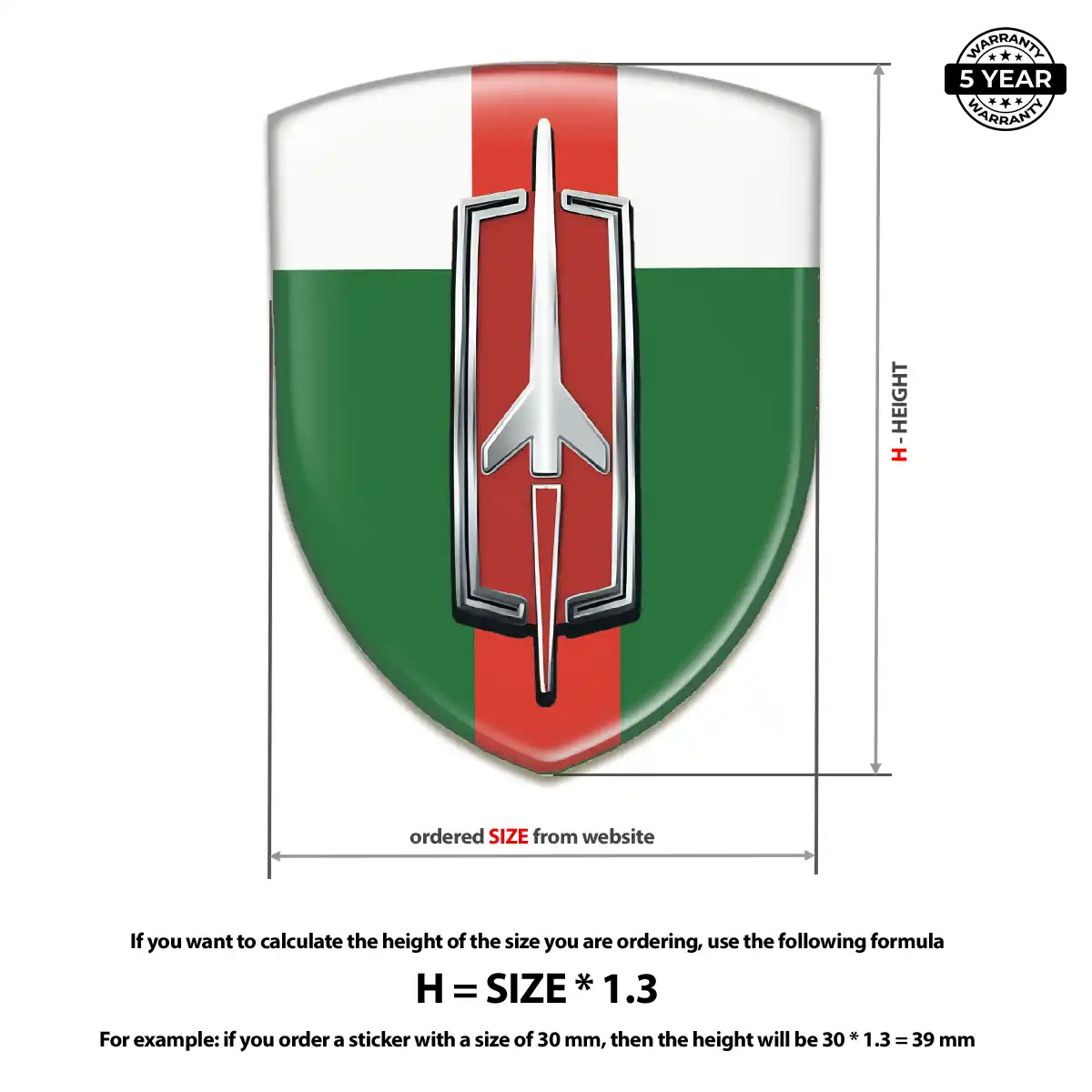 Oldsmobile 3D Emblem Sticker Prestige Line