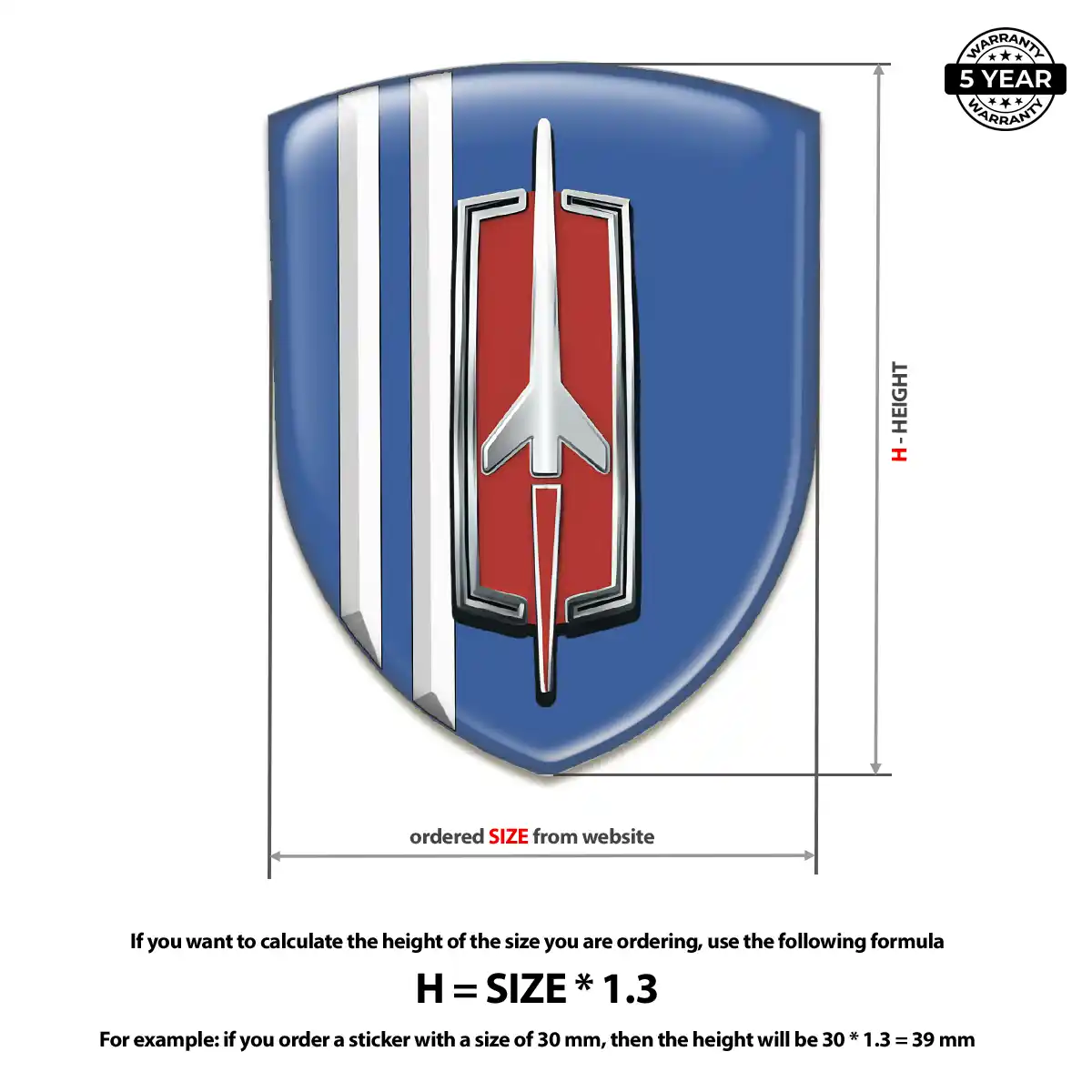 Oldsmobile 3D Emblem Sticker Refined Design