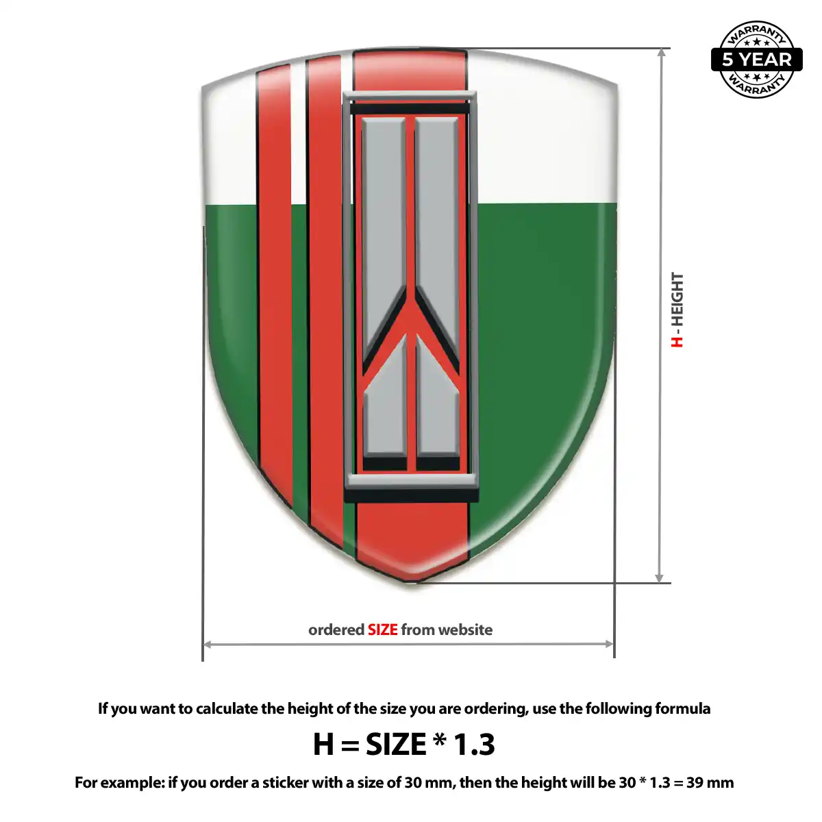 Oldsmobile 3D Emblem Sticker Resin Luxe