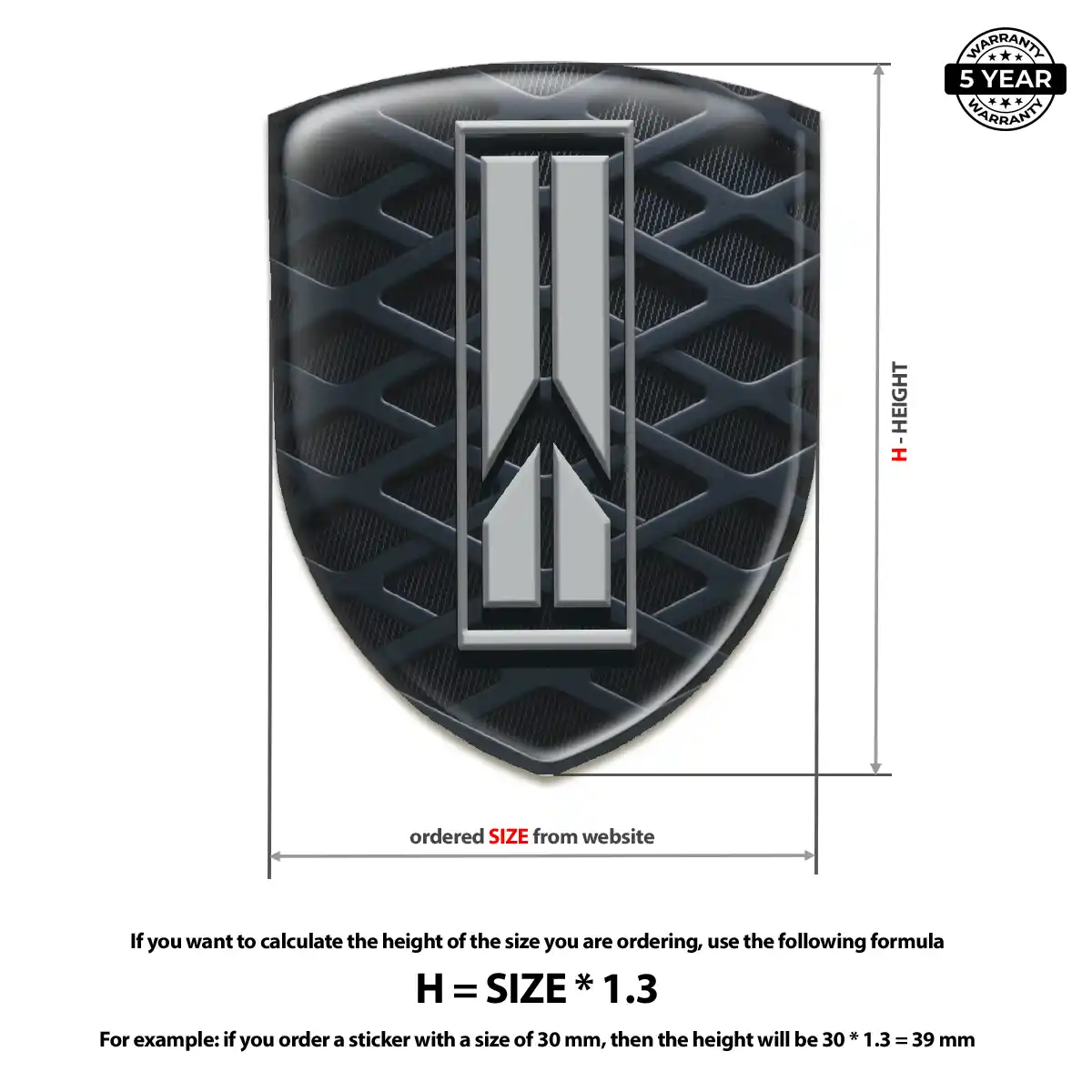 Oldsmobile 3D Emblem Sticker Superior Craft