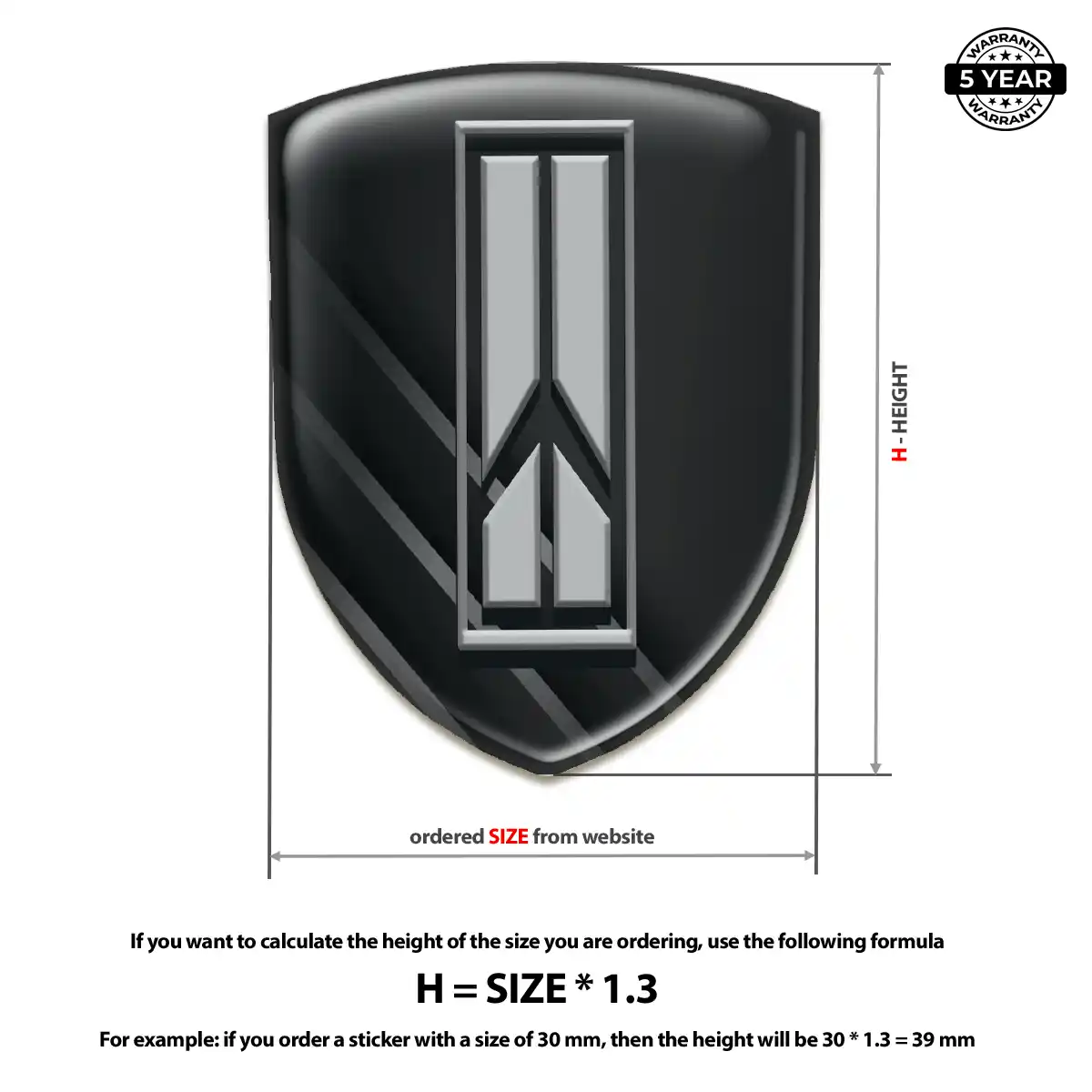 Oldsmobile 3D Gel Sticker Cabin Style