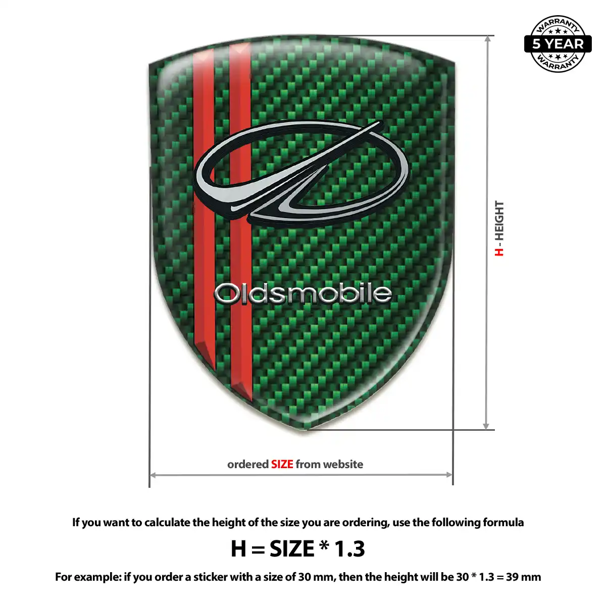 Oldsmobile 3D Gel Sticker Elite Edition