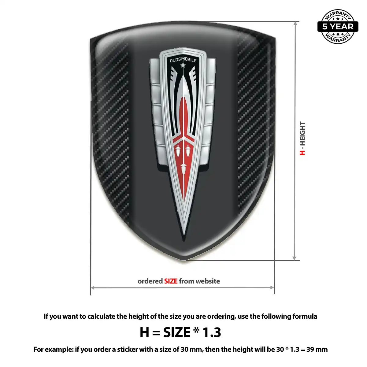 Oldsmobile 3D Gel Sticker Exclusive Series
