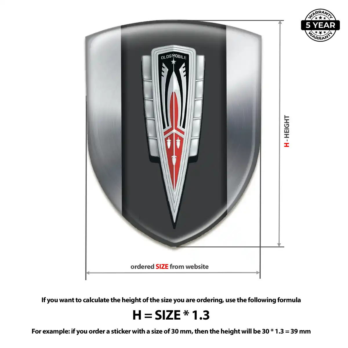 Oldsmobile 3D Gel Sticker Opulent Line
