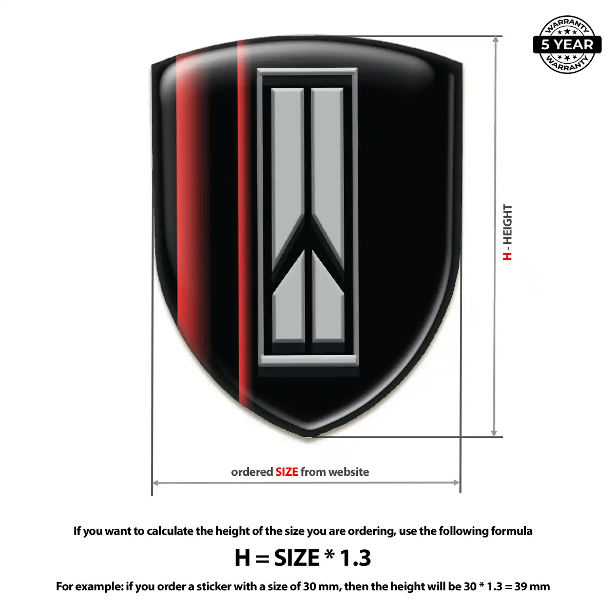 Oldsmobile 3D Logo Sticker Deluxe Edition