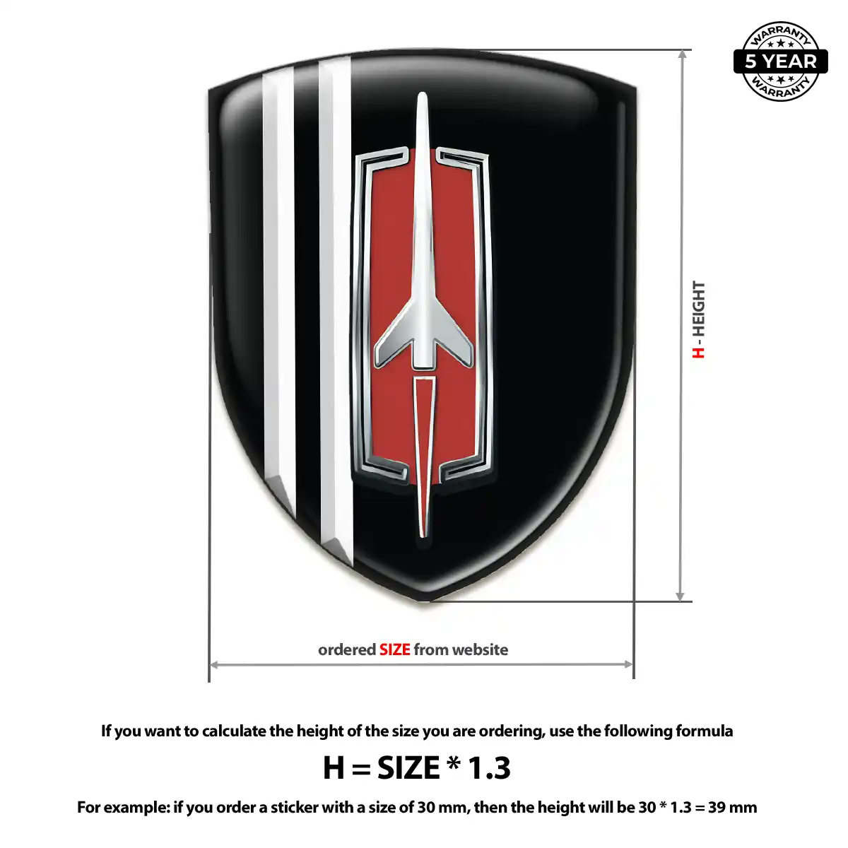 Oldsmobile 3D Logo Sticker Elite Edition