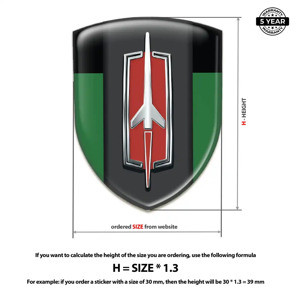 Oldsmobile 3D Logo Sticker Elite Finish